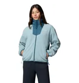 Campera de polar Columbia modelo Sequoia Grove, con cierre frontal completo, cuello alto y paneles en contraste de color. Presenta bolsillos laterales con cierre, puños y dobladillo con ajuste elástico.