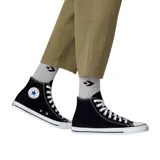 Zapatillas Converse Chuck Taylor All Star Hi, color negro con detalles en blanco.