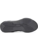 Championes de entrenamiento Under Armour modelo W Sculpt TR, de color gris oscuro, diseñados específicamente para mujeres. Presentan una parte superior de micromalla transparente con un patrón de líneas impresas en 3D, lengüeta de una sola pieza y amortiguación de EVA en la entresuela.