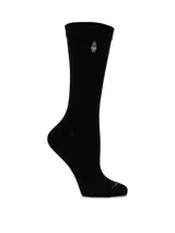 Medias de caña media Hush Puppies de color negro, con diseño clásico y detalle de logo bordado en la parte superior.