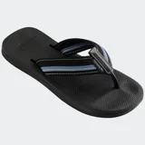 Ojotas Havaianas Urban Way color azul marino, con base texturizada y tiras de tela tricolor (azul, rojo y blanco).