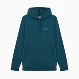 Canguro Puma Ess Elevated Polar de color verde oscuro, con capucha ajustable con cordones, bolsillo tipo canguro en la parte frontal y el logo de la marca bordado en el pecho.