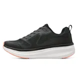 Championes deportivos Hawkwell modelo Liam, color negro con suela blanca y detalles en coral, diseñados para ofrecer máximo confort y soporte en talles especiales.
