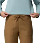 Pantalón jogger Columbia modelo Roc Ripstop, color marrón, con cintura elástica ajustable con cordón, bolsillos frontales tipo cargo y puños elásticos en los tobillos.