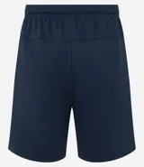 Bermuda deportiva Get Over de color azul marino, con cintura elástica ajustable mediante lazo y dos bolsillos laterales con cierre de cremallera.