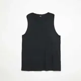 Pack de dos musculosas de punto, una en color negro y otra en gris melange, con cuello redondo y diseño sin mangas.