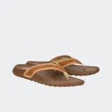 Ojotas negras con tiras superiores de tela suave y suela exterior ligera y duradera.