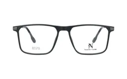 Armazón de anteojos Nazareno Corsini modelo 6015, de diseño rectangular con marco completo en color negro mate.
