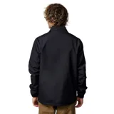 Campera tipo coach jacket de la marca Dickies, color negro, con cierre frontal de botones a presión, cuello clásico, puños elásticos y logo pequeño de la marca en el pecho.