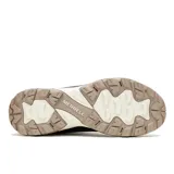 Sneaker Merrell Speed Strike 2 color marrón y negro, con detalles en beige y blanco. Cuenta con parte superior sintética y de malla, cordones y correas 100% reciclados, cuello acolchado, talón y puntera sintéticos protectores, y suela de goma adherente Merrell.