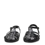 Sandalias bajas Bottero de color marrón tostado, con diseño de tiras cruzadas en el empeine y tira ajustable con hebilla en el tobillo.