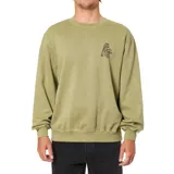 Buzo Katin modelo Hot Line, color verde militar, con cuello redondo, mangas largas y pequeño estampado lineal negro en el pecho.