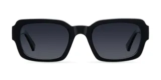 Lentes de sol negros con montura cuadrada de bio-based G850 y patillas de propionato de celulosa. Lentes polarizadas alemanas TAC con protección UV400, recubrimiento antiscratch y superhydrophobic.