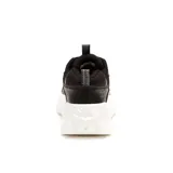 Zapatillas Caterpillar Intruder Lite Vent para mujer, color negro con suela blanca. Capellada de cuero y malla, forro de microfibra y plantilla de espuma de PU. Suela exterior de EVA ligera.