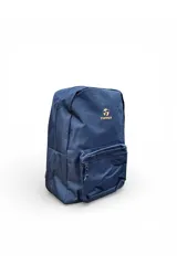 Mochila Topper modelo Heritage II de color azul marino, con compartimento principal y bolsillo frontal con cierre, además del logo de la marca bordado en dorado.