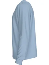 Remera celeste de manga larga Calvin Klein Jeans, con cuello redondo y logo estampado en el pecho.