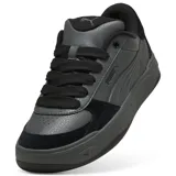 Championes Puma Park Lifestyle II, color gris topo y negro, confeccionados con diseño urbano de inspiración skate.