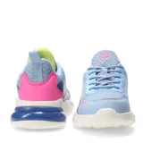 Championes acordonados color rosa con detalles en gris y naranja, de la marca Push, modelo Lola.