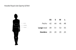 Campera hoodie roja con cierre frontal, bolsillos tipo canguro y logo estampado en el pecho.