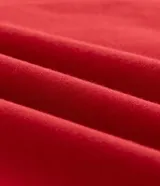 Remera masculina roja de corte recto, cuello redondo y mangas cortas. Presenta un lettering centralizado con la palabra "latinidade" en blanco.