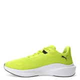 Championes Puma Skyrocket Lite, color verde lima con detalles en negro y blanco, con cordones y suela de goma.