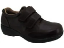 Zapato casual de mujer Lombardino, color negro, con cierre de doble velcro y suela ergonómica diseñada para mayor confort.