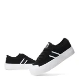 Championes de lona blancos con plataforma.