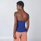 Top palabra de honor con botones AZUL
