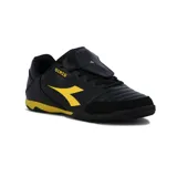 Championes de fútbol sala Diadora Sirio ID, color negro con detalles en amarillo.