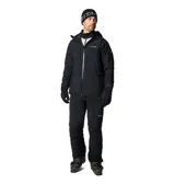 Pantalon de ski Columbia modelo Cirque Bowl, color negro, con tirantes elásticos ajustables, rodillas articuladas y ventilación con cremallera en las piernas. Cuenta con tecnología Omni-Tech para impermeabilidad y forro Omni-Heat Infinity para retención de calor.