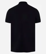 Polo de hombre slim fit color beige, confeccionada en tejido de media malla acanalada de algodón sostenible, con cuello clásico con botones y mangas cortas.