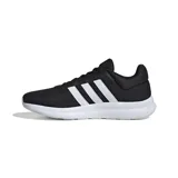 Championes Adidas Lite Racer 4.0, color negro con detalles en blanco, ideales para running y uso diario.