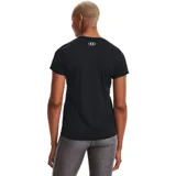 Remera deportiva Under Armour de mujer, modelo UA Tech SS Solid, color gris oscuro. Confeccionada en tejido ligero y transpirable.
