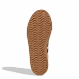 Championes Adidas VL Court 3.0 para mujer, de color beige con las tres tiras características en negro y suela de goma marrón.