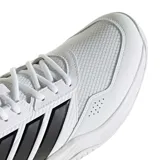 Championes de tenis y pádel Adidas Game Court 3 All, color blanco con las tres tiras características de la marca en color negro en los laterales.
