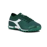 Championes de fútbol Diadora Spot Futbol TF para hombre, color verde con detalles en blanco.