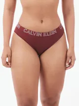 Bombacha clásica de algodón color bordó, con cintura elástica y logo de Calvin Klein en color blanco.