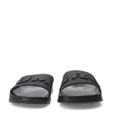 Chanclas tipo slide Umbro, color negro, con banda ancha superior que presenta el logo de la marca en relieve. Posee plantilla anatómica y suela de EVA antideslizante.