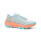 Championes deportivos American Sport modelo Michel, color celeste con detalles en gris y naranja. Confeccionados con materiales transpirables y plantilla con memory foam.