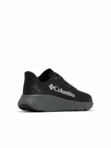 Championes Columbia Konos Featherweight Omni-Grip color negro con entresuela gris y detalles en blanco. Incorporan malla transpirable, amortiguación TechLite+ y suela Omni-Grip para máxima tracción.