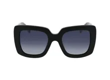 Lentes de sol INVU modelo IP22408B, con montura cuadrada negra y lentes polarizadas con degradé de gris.