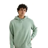 Canguro verde claro liso con capucha y cordones ajustables.