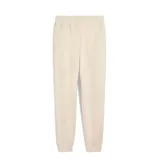 Pantalon de jogging Puma, color beige, con cintura elástica y puños en los tobillos. Presenta el logo de la marca bordado en color blanco en la parte superior de la pierna izquierda.
