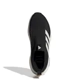 Championes Adidas Cloudfoam Cuxxion de hombre, color negro con diseño slip-on sin cordones, entresuela blanca amortiguada con tecnología Cloudfoam y las clásicas tres tiras blancas en los laterales.