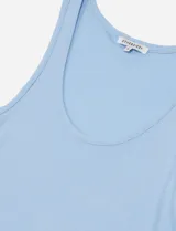 Musculosa negra de viscosa y elastano, con escote redondo y sisas amplias.