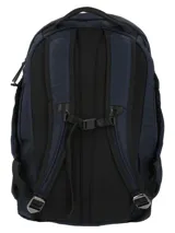 Mochila RKF de diseño funcional y resistente, confeccionada en poliéster reciclado impermeable. Cuenta con múltiples compartimentos con cierres a prueba de agua, incluyendo un espacio acolchado para laptop, bolsillos laterales, bolsillo superior para anteojos y organizador frontal. Posee espalda ergonómica acolchada, correas ajustables, cinta de pecho y detalle de parche con logo en cuero sintético.