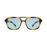Lentes de sol I-Sea modelo Monaco, con armazón de acetato carey en tonos tostados y marrones, diseño estilo aviador rectangular con doble puente, y cristales polarizados en color celeste.