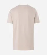 Remera básica de corte regular para hombre, color verde militar, con mangas cortas y cuello redondo.