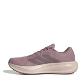 Championes de running Adidas Response Runner 2 W para mujer, de color lila con entresuela gris claro y capellada de malla transpirable con las clásicas tres tiras de la marca.
