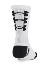 Pack de tres pares de medias deportivas de caña media, confeccionadas en tejido técnico transpirable de secado rápido. Presentan diseño con amortiguación en la planta, paneles de malla para ventilación y soporte integrado en el arco del pie. Color blanco con puntera y talón en negro.